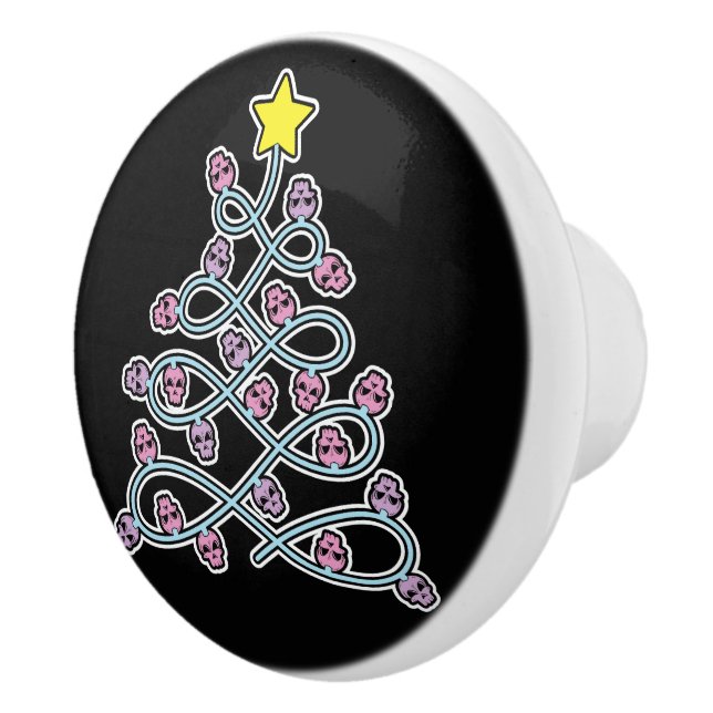 Gothic Skulls Christmas Tree Knob (Right)