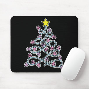 Gothic Skulls Christmas Tree Mousepad