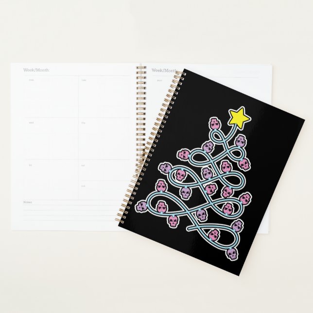 Gothic Skulls Christmas Tree Planner (Display)