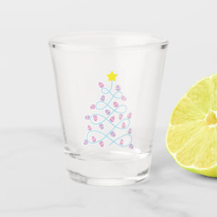 Gothic Skulls Christmas Tree Shot Glass