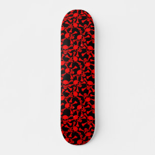 GOTHIC SKULLS CROSSBONES PATTERN SKATEBOARD