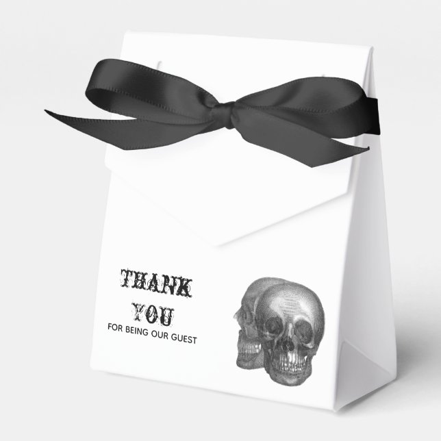 Gothic Skulls Favor Box (Front Side)