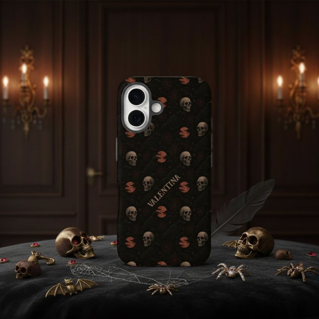 Gothic Skulls & Ravens Dark Halloween Case-Mate iPhone Case (Creator Uploaded)