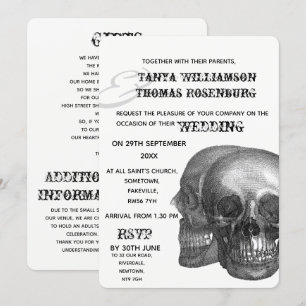 Gothic Skulls Wedding Invitation