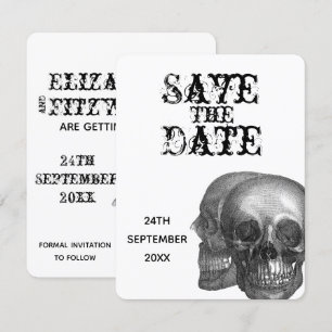 Gothic Skulls Wedding Save The Date Invitation