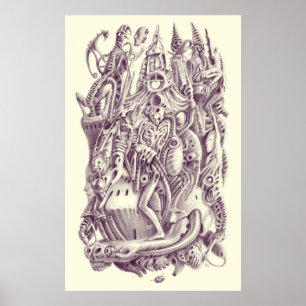 Gothic sky church poster