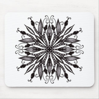 Gothic Snakes Creepy Black And White Mouse Mat