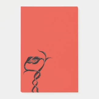 Gothic Snakes Red And Black Post-it Notes