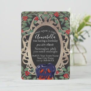 Gothic Snow White Fairy Tale Theme Party Invitation