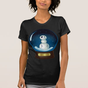 Gothic Snowman Snow Globe T-Shirt