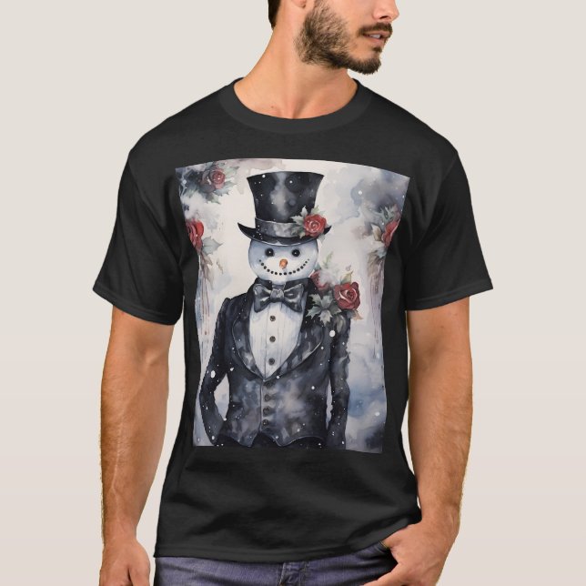 Gothic Snowman T-Shirt (Front)