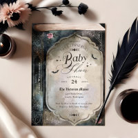Gothic Spellbinding Vintage Goth Book Baby Shower