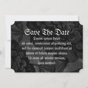 Gothic Spider On Flower Save The Date