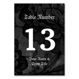 Gothic Spider On Flower Table Number