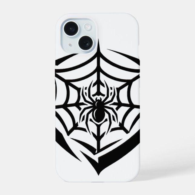 Gothic Spider Web iPhone 15 Case (Back)