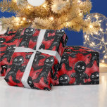 Gothic Spooky Christmas Gingerbread Wrapping Paper<br><div class="desc">🖤🎄 Dark gingerbread cookies meet spooky Christmas flair — a gothic twist on festive cheer,  perfect for alternative holiday lovers and eerie celebrations. ✨🍪</div>