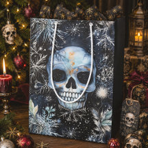 Gothic Spooky Christmas Skull