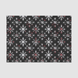 Gothic Spooky Christmas snowflakes Tissue Paper
