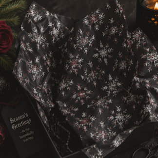 Gothic Spooky Christmas snowflakes Tissue Paper