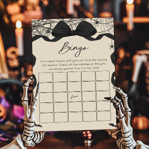 Gothic Spooky Little Boo Baby Shower Bingo Game