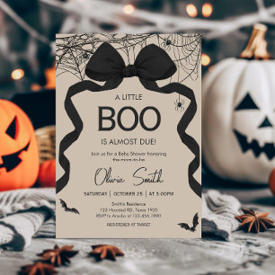 Gothic Spooky Little Boo Baby Shower Invitation