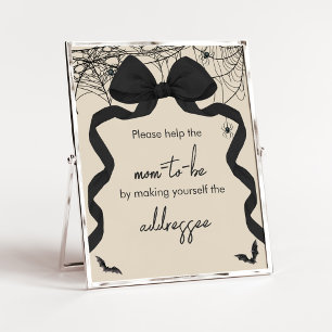Gothic Spooky Little Boo Diaper Raffle Sign