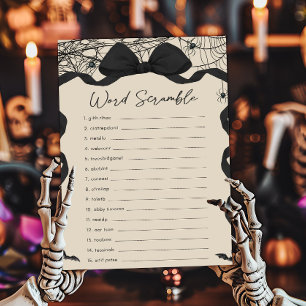 Gothic Spooky Little Boo Word Scramble Game