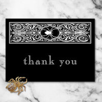 Gothic Spooky Spider Black White Wedding