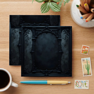 Gothic Square Frame Wedding Envelope