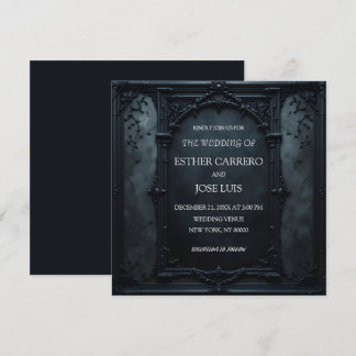 Gothic Square Frame Wedding Invitation