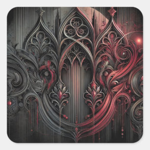 Gothic Square Sticker