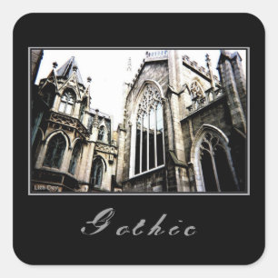 'Gothic'  Square Stickers