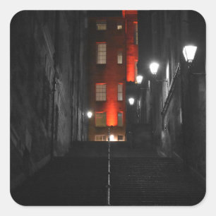 Gothic Staircase Square Sticker
