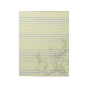 Gothic Steampunk Floral Fantasy Legal Notepad