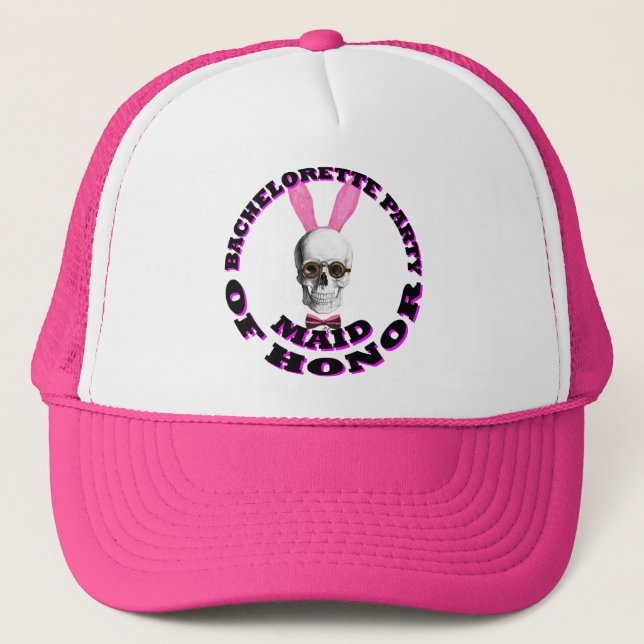 Gothic steampunk maid of honour trucker hat (Front)