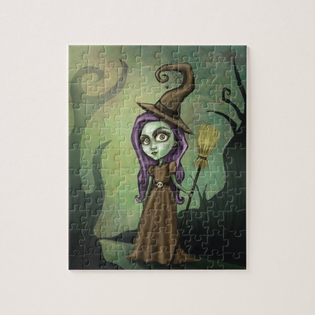 Gothic Steampunk Witch Jigsaw Puzzle (Vertical)