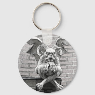 Gothic Stone Gargoyle Fantasy Creature Statue Key Ring