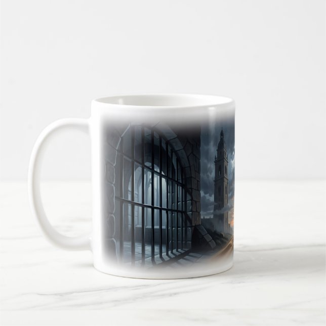 Gothic Storm Cathedral Mystery Scene Mug (Left)