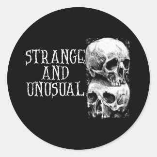 Gothic Strange And Unusual Skull Design Classic Round Sticker