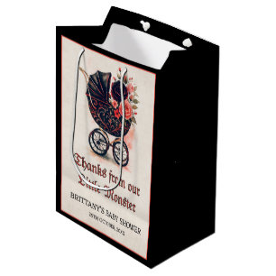 Gothic Stroller Halloween Baby Shower  Medium Gift Bag