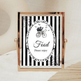 Gothic Stroller Halloween Food Sign