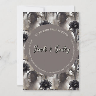 Gothic Style Dark Wedding Invitation