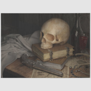 Gothic Style Still Life with Skull Tissue Paper