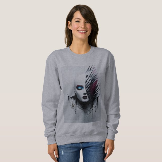 Gothic Style Tiara Art-Fierce & Protective Design- Sweatshirt (Front Full)