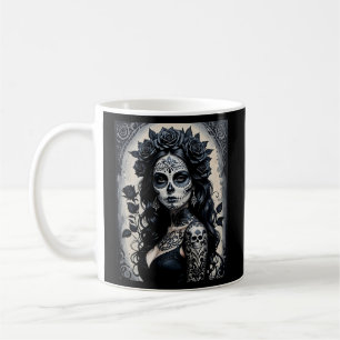 Gothic Sugar Skull Rose Tattoo Shirt Coffee Mug