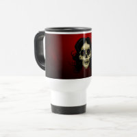 Gothic Sugar Skull Woman Red Rose Day of the Dead