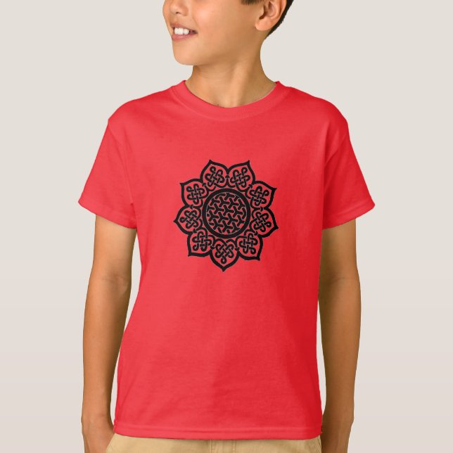 GOTHIC SUN Black Celtic Knots  T-Shirt (Front)