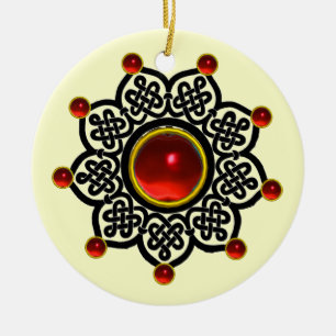 GOTHIC SUN GEM CERAMIC TREE DECORATION