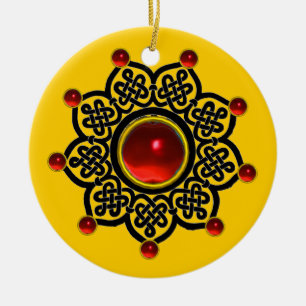 GOTHIC SUN GEM CERAMIC TREE DECORATION