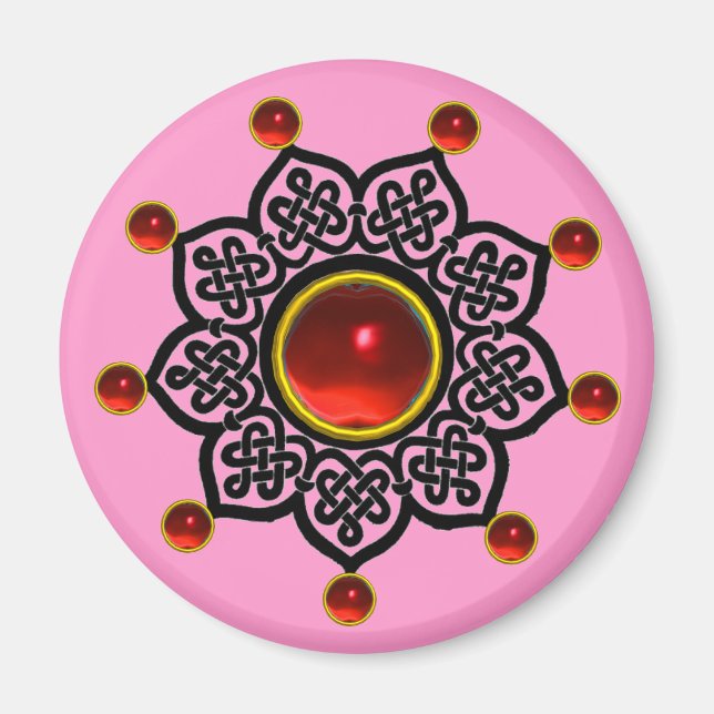 GOTHIC SUN  Red Ruby Gem Magnet (Front)